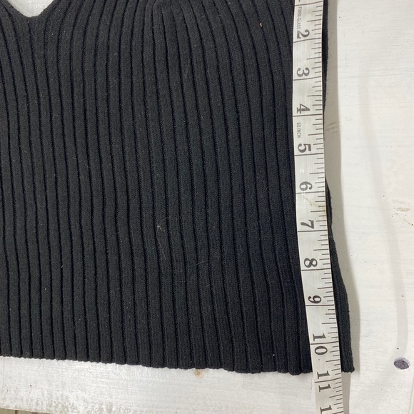 Anthropologie Black Ribbed Cut Out Camisole - Picture 8 of 8